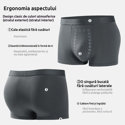 【Set 3 bucăți】Boxeri bărbați cu efect magnetic în zona intimă｜Respirabili și antibacterieni｜Croială fără cusături laterale