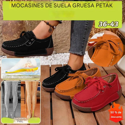 🔥【45% DE DESCUENTO】Nuevos zapatos casuales de cuero con cordones para 2026.