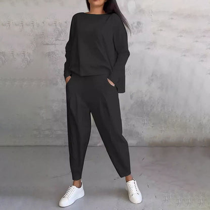 💥 50% reducere 💖 2024 nou costum pantaloni cu maneci lungi de toamna si iarna - moale si calduros 3865002