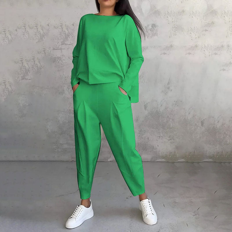 💥 50% reducere 💖 2024 nou costum pantaloni cu maneci lungi de toamna si iarna - moale si calduros 3865002