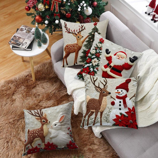 🔥🎅【Compre dos y obtenga dos gratis】 Wyprzedaż światnika 🎄Poszewka na poduszkę z motyvem światnikym-4162920 