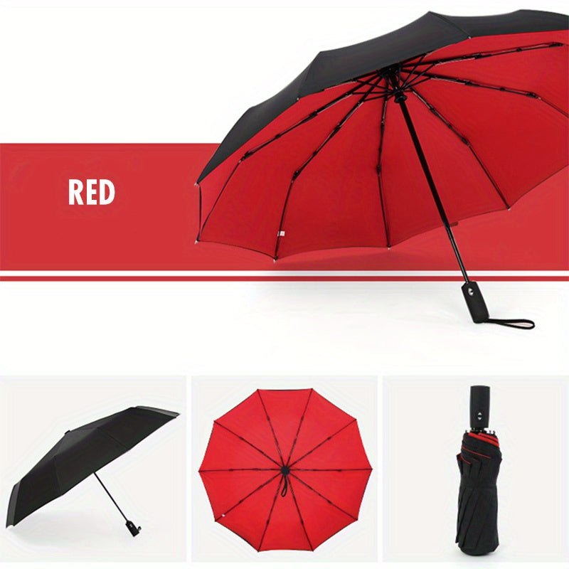 【🛒Oferta pe timp limitat】☔ Umbrelă automată cu două straturi, întărită, rezistentă la vânt, utilizabilă atât pe vreme ploioasă, cât și însorită--3865961