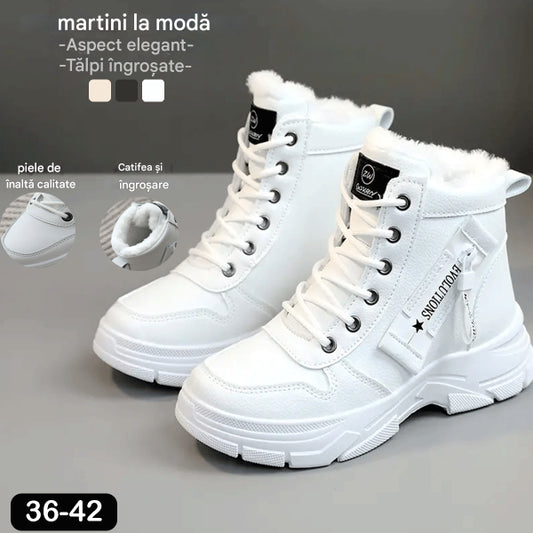 🔥【50% REDUCERE】🥰🥰【35-45】Cizme de zăpadă de iarnă cu fermoar lateral pentru femei-3861758