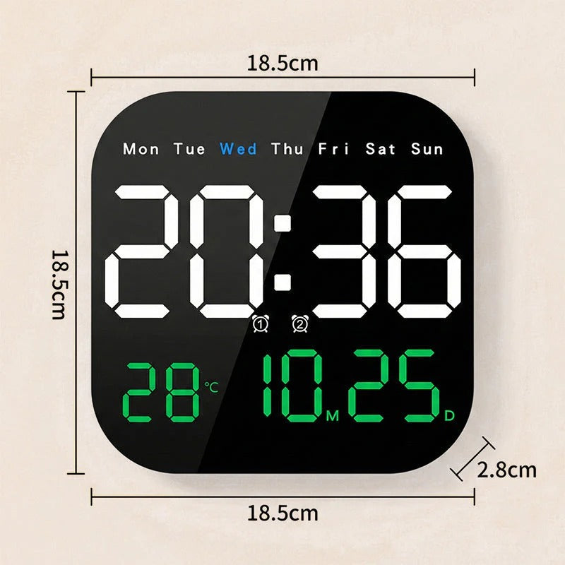 🛏️  Digitalni sat za dom i ured - nježno buđenje, recite zbogom dosadnim budilicama! Podesiva svjetlina, tihi rad noću. Također prikazuje temperaturu. Pouzdan pratitelj za vaš svakodnevni život. 🌙
