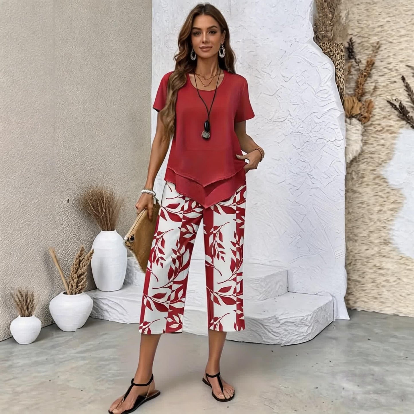【S-5XL】VERDALISSE | Set od 2 komada Fresh Breeze | Lagan i elegantan višebojni ljetni set