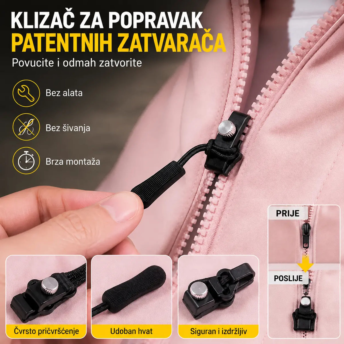 🛒【50 komada】Univerzalni alat za popravak patentnih zatvarača