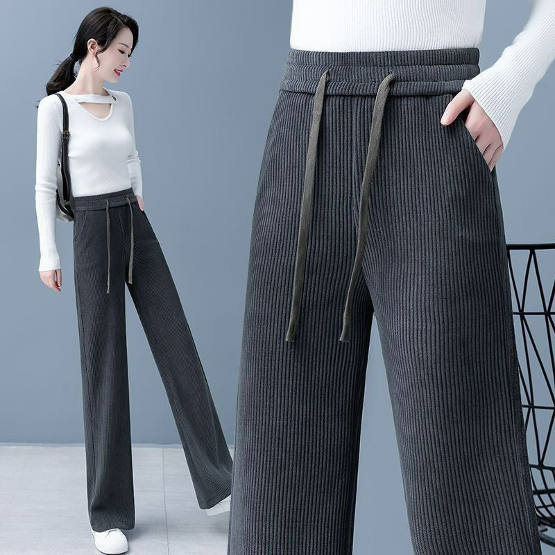 🔥【Reducere pe timp limitat】🔥Pantaloni casual noi din catifea, cu picioare largi, foarte confortabili de purtat.-3860883