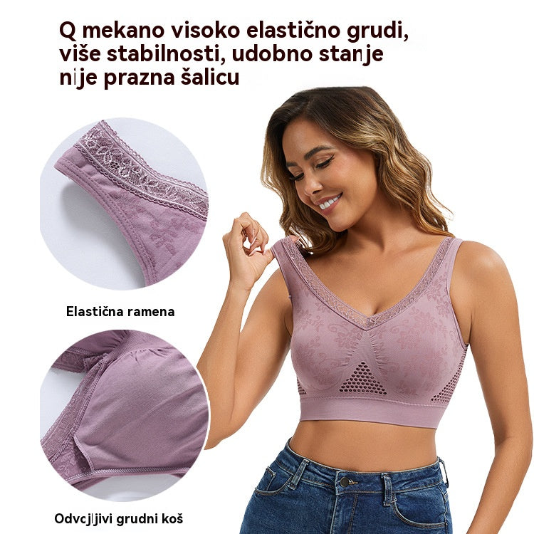😍❤️ 【Plaćanje pouzećem】💥(35-120 kg)【Pakiranje od 3 komada】✨ Ženski grudnjak bez žice s visokom potporom