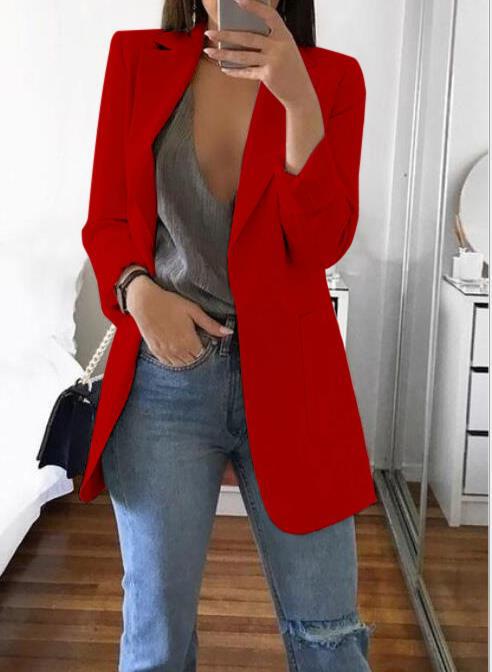 ✨👸Doamnelor toamnă și iarnă la modă cu rever cardigan subțire blazer temperament