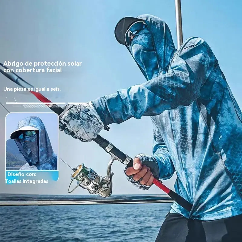 🔥🎏【M-5XL】Ropa de pesca transpirable con protección solar para hombre