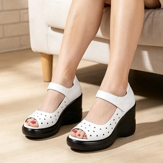 【Ponuda ograničenog trajanja】👠Moderne elegantne ženske sandale - dizajn s debelim potplatom, prozračne i udobne, s ažurnim uzorkom
