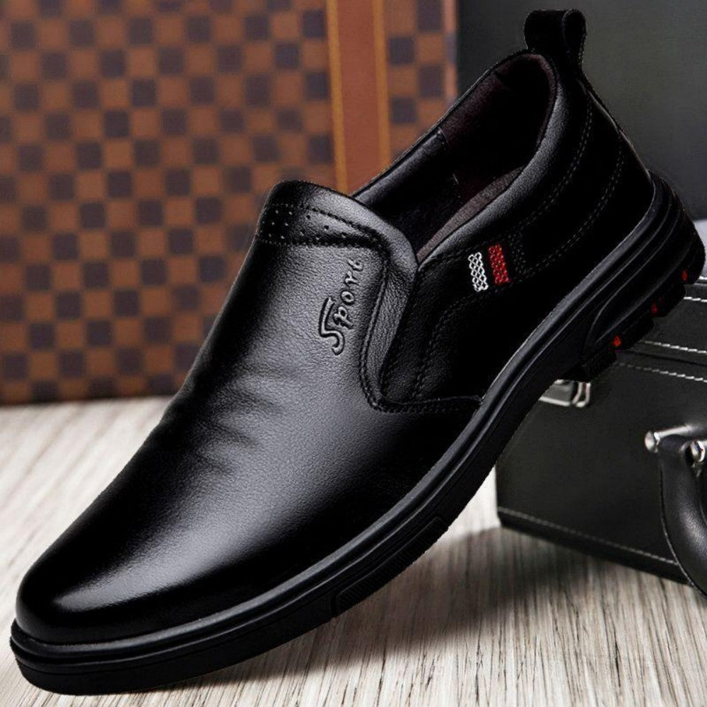 Nuevos zapatos de negocios de cuero genuino para hombre 2026, casuales, cómodos y suaves.