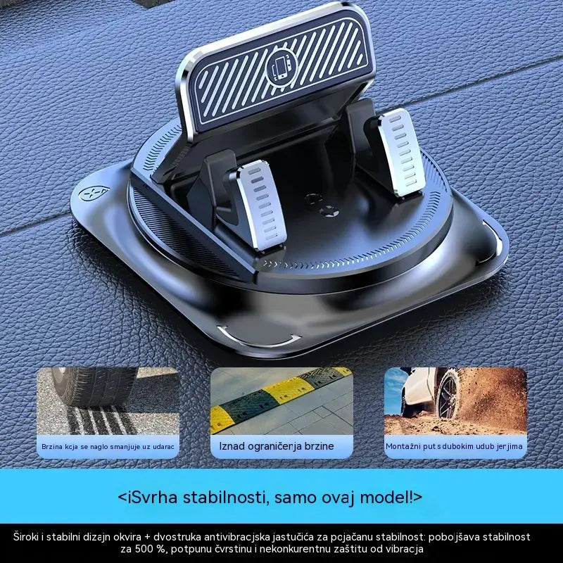 🚗 Auto-nosač za telefon 2 u 1, rotirajući za 360° i neklizajući