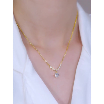 ✨💎【Plaćanje pouzećem - Kupite 1, dobijte 1 gratis】🔥Ogrlica od 18-karatnog zlata s dijamantima