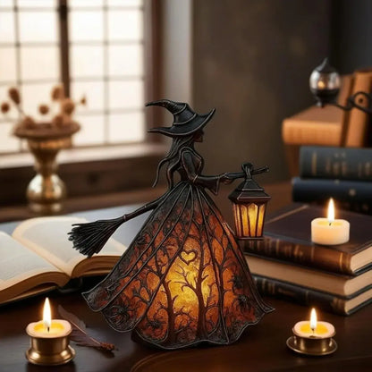 🧙‍‍♀️Zastrašujući gotički ukras za lampu, jedinstvena ukrasna figurica za stolnu lampu, noćno svjetlo na nogama, pogodno za dom, trijem, ured, ukras za zabavu