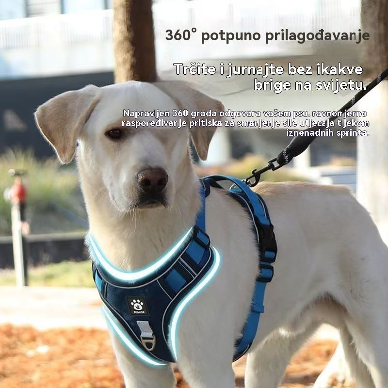 🐶🔥 【Vrijeme trajanja 50% popusta!】Prsni remen protiv zatezanja, uključuje trakcijsko uže i ogrlicu ✨ Maksimalna kontrola i sigurnost za svaku šetnju 🌙