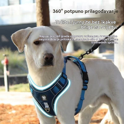 🐶🔥 【Vrijeme trajanja 50% popusta!】Prsni remen protiv zatezanja, uključuje trakcijsko uže i ogrlicu ✨ Maksimalna kontrola i sigurnost za svaku šetnju 🌙