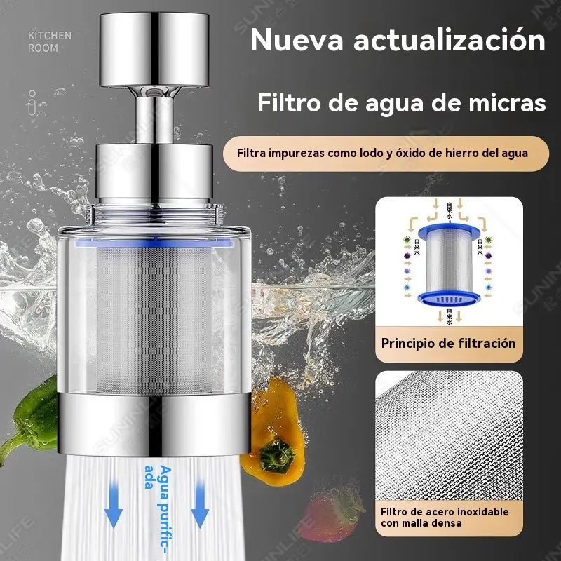 🔥💦Aireador de filtro universal con interfaz de acero inoxidable