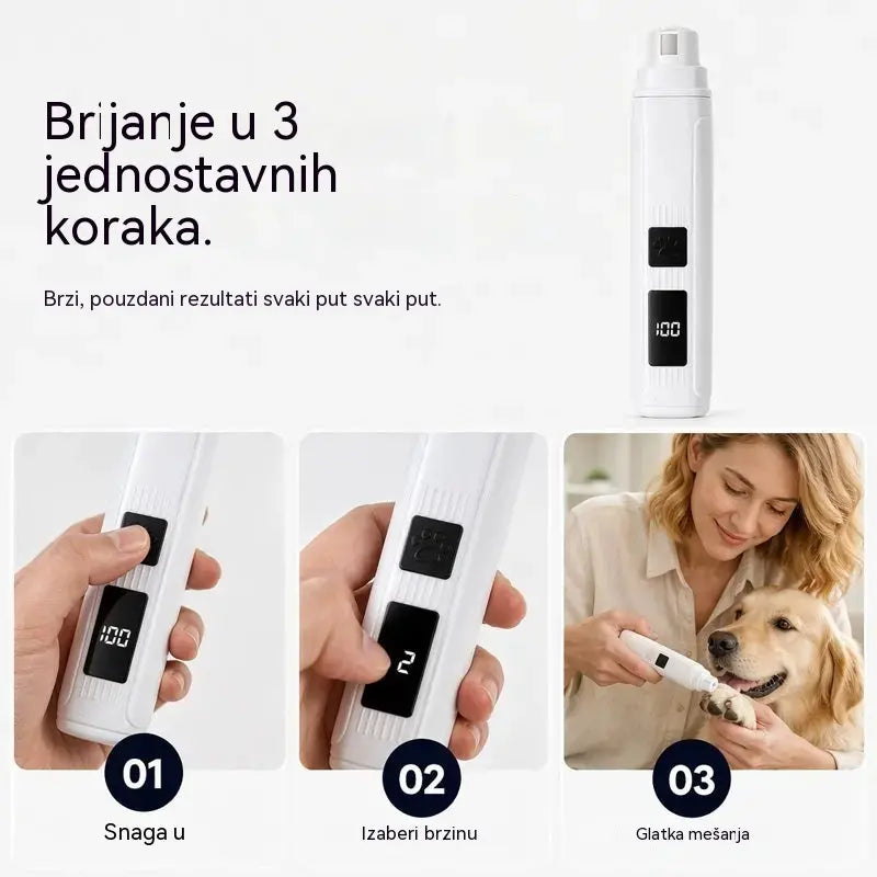 📢📢 50% popusta! 🐱🐶 Električna turpija za nokte za kućne ljubimce s LED indikatorom napajanja