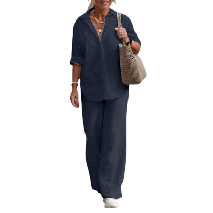 🔥【Vremenski ograničena ponuda - 50% popusta】【S-5XL】🌟Visokokvalitetni ženski set od pamuka i lana, ležernog kroja - unisex, prozračan, ugodan za kožu, udoban