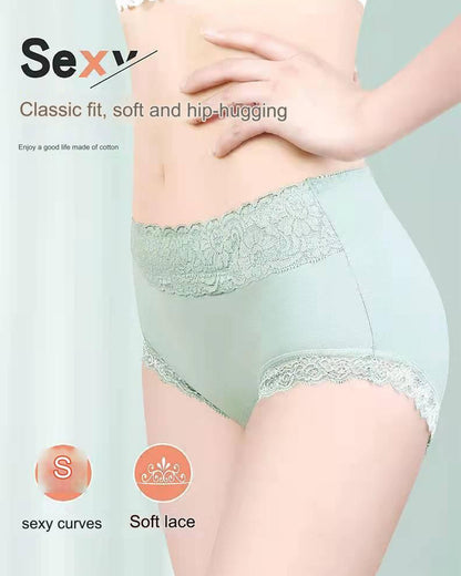 💖Zadnji dan 50% popusta - 【6 komada】Visokokvalitetno donje rublje od čistog pamuka s visokim strukom koje oblikuje bokove✨️ （40-100 kg）