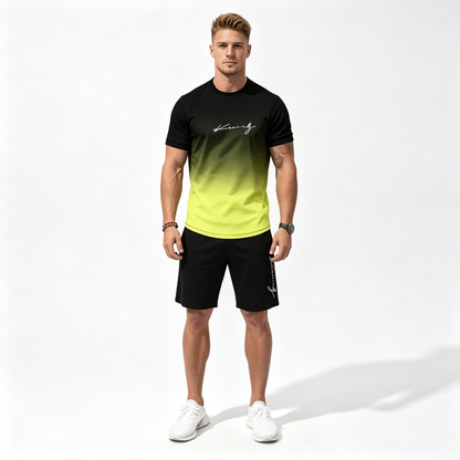 Novo za 2026.: 🌬️🏃‍♂️【S-6XL】Muški prozračni, brzosušeći sportski set (majica + kratke hlače) — Ostanite suhi tijekom vježbanja、moderan i atraktivan.