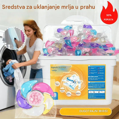 ✨👚 [Pakiranje od 30 komada] ✨ Iznimno veliko pakiranje: 6-u-1 mirisne kapsule deterdženta za rublje - uklanjanje mrlja i dugotrajan miris