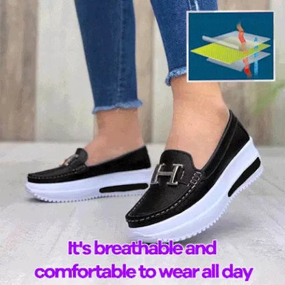 🩰【Reducere Limitată】Pantofi Femei Confortabili Cu Talpă Groasă și PU, Stil Casual-3898974
