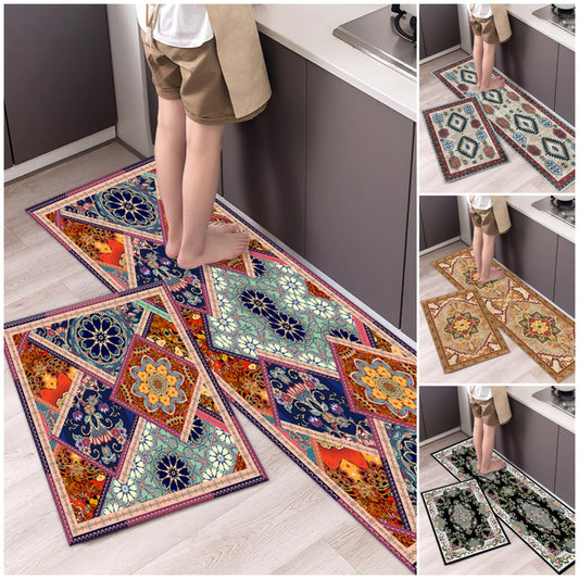 💥Reducere de 49% 【40*60cm+40*120cm】🌺Covor de bucătărie antialunecare absorbant lung covor de bucătărie-3852408