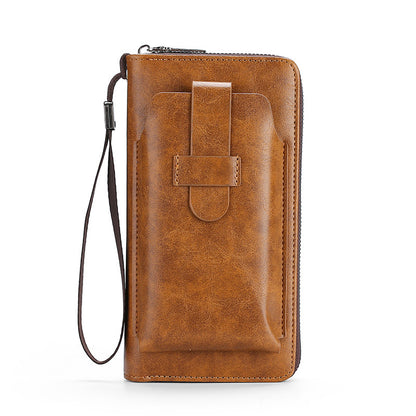 💼【Reducere pe timp limitat】 Portofel multifuncțional pentru bărbați, realizat manual din piele naturală, în stil nou-3876489