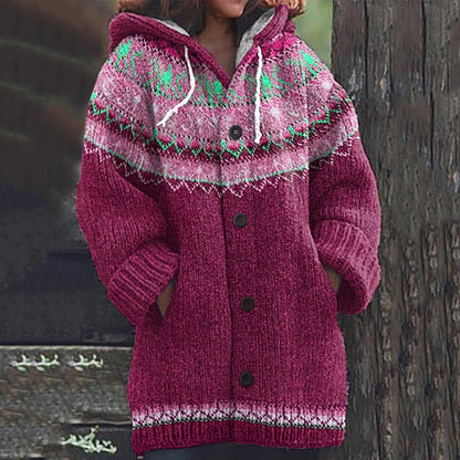 🥰【🔥Vânzare fierbinte】Iarna 2024, stil nou, confortabil, retro, caldur, jachetă tricotată cardigan-3849036