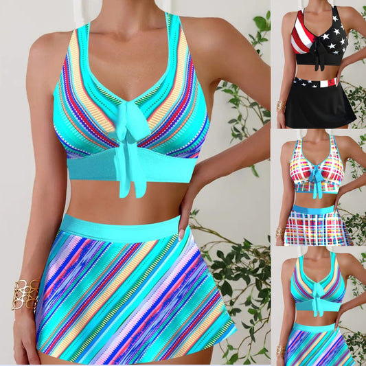 🏖️👙【Ofertă limitată în timp】🌴【S-5XL】Set de costume de baie imprimate pentru vacanță la plajă 2025 --3973040