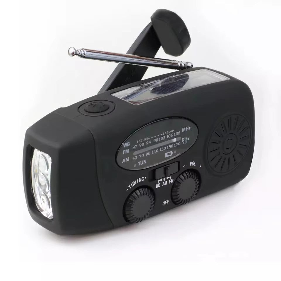 🏕️Lanternă portabilă multifuncțională cu radio AM, lanternă solară cu manivelă, lanternă de urgență