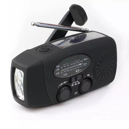 🏕️Lanternă portabilă multifuncțională cu radio AM, lanternă solară cu manivelă, lanternă de urgență