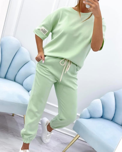 🔥【Vremenski ograničeno 50% popusta】👚👖【S-5XL】Ljetni ženski modni ležerni jednobojni set širokog kroja –Vremenski ograničena posebna ponuda, nabavite ga za pola cijene, maksimalna vrijednost!