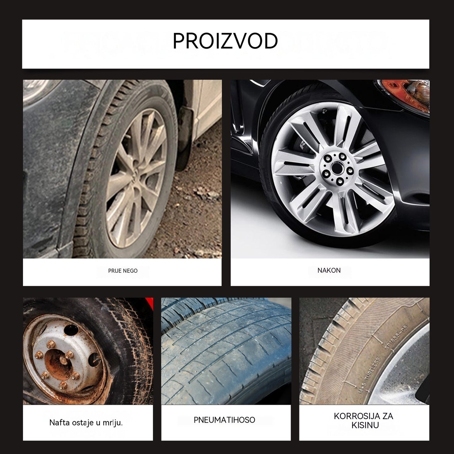✨ Visokokvalitetni vosak za čišćenje i poliranje naplataka 🚗 Ostavlja gume kao nove u trenutku | Intenzivan crni sjaj, dugotrajna zaštita – Kupite 2, dobijte 2 gratis