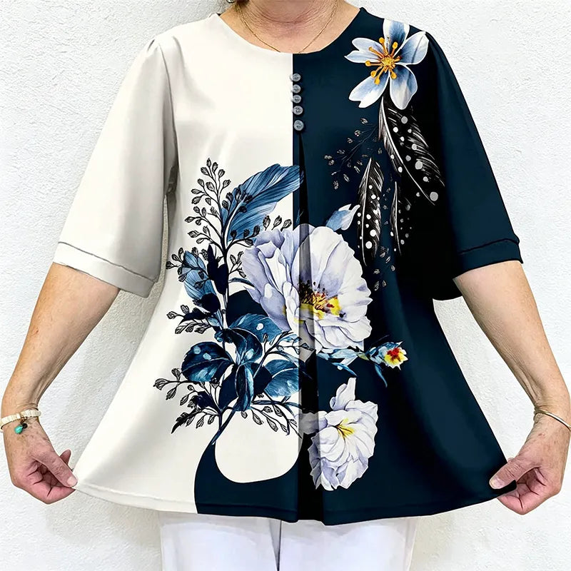 Ženski ljetni top – udoban, fleksibilan i ležeran, s elegantnim, uskim krojem.