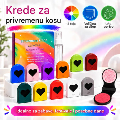 🌈🪮Kompaktna boja za kosu u prahu s 12 nijansi za brzo bojenje