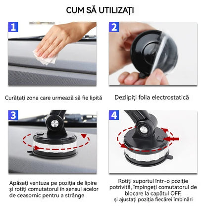 🔥🔥Suport Telefon Auto Multifuncțional – Rabatabil, Stabil, Vizibilitate Maximă