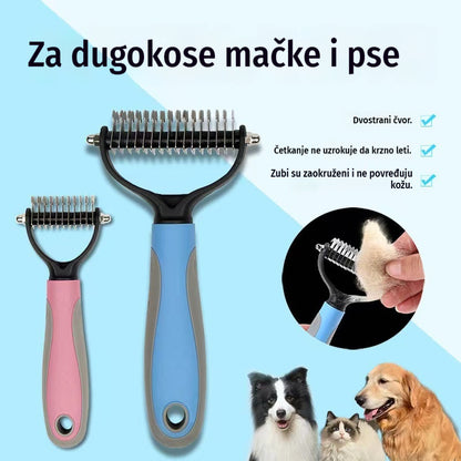 🐶Kupite jedan, dobijte jedan gratis【Pakovanje od 2 komada】Dvostrane četke za njegu i depilaciju kućnih ljubimaca