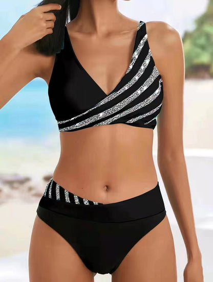 🌟【Novi dolazak Ograničeno vrijeme 50% popusta】👙【S-3XL】2026 Novi ženski dvodijelni bikini kupaći kostim s printom - brzosušeći
