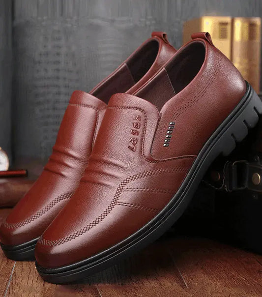 🔥【39-44】👞Zapatos de vestir para hombre, confeccionados en piel auténtica y con una suela suave y cómoda; ideales para diversas ocasiones.