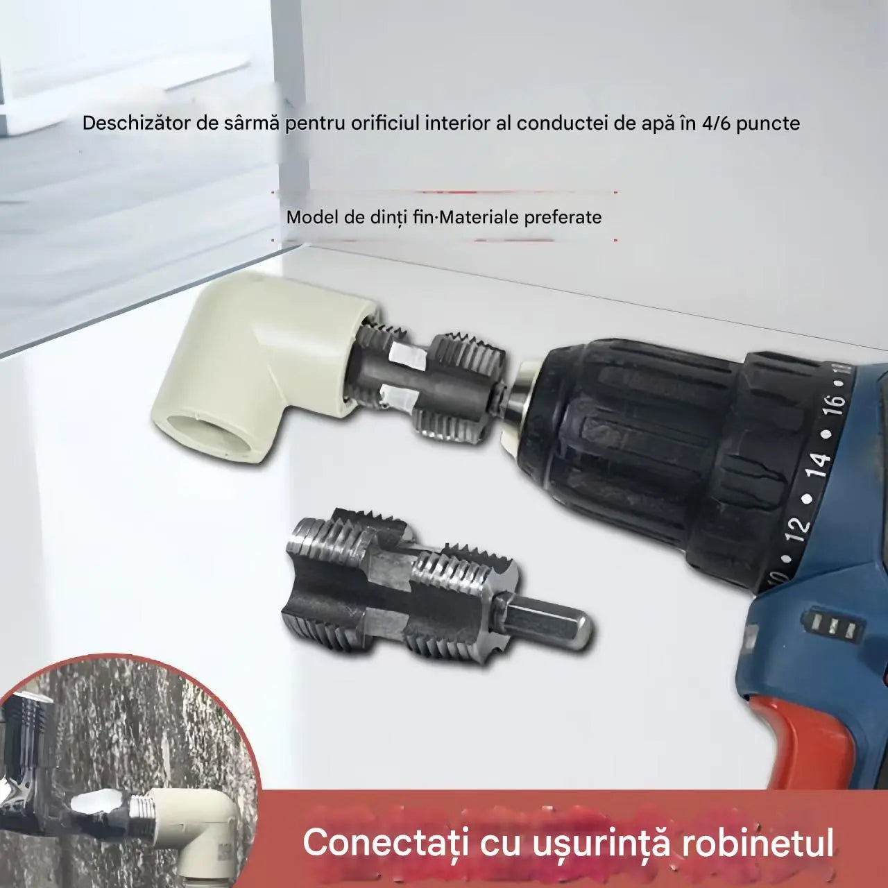 ⚙️🔩 Nastavak za Urezivanje Navoja na Cijevima za Vodu – Unutarnji i Vanjski PVC Navoji za Nekoliko Minuta