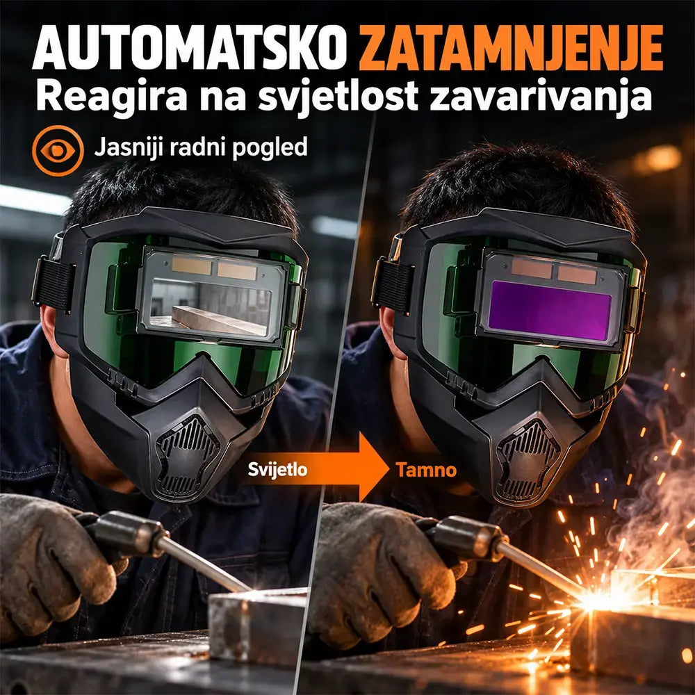 🔥😎 Potpuno automatska zaštitna maska za zavarivanje s automatskim zatamnjivanjem
