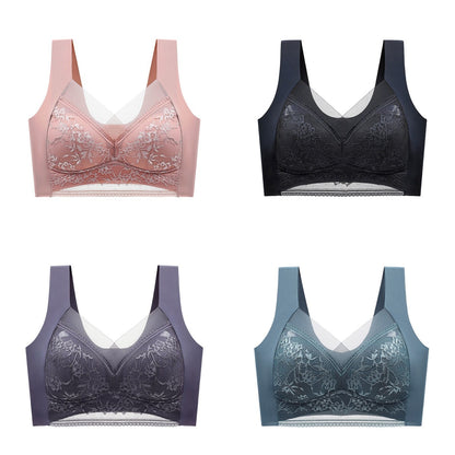 🔥Zadnji dan 50% popusta【4 komada】👙【40-110 kg】Bešavni, udobni i visokokvalitetni čipkasti grudnjak