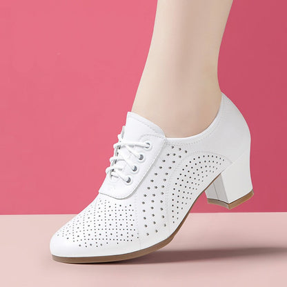 👡🌷【Veličine 34-41】【Visina pete 5 cm】👡Nove ženske cipele od prave kože iz 2026. s jednim slojem, prozračne i šuplje.