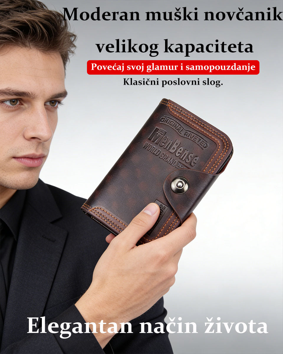 🔥【Kupi 1, dobij 1 besplatno】💰👝Moderan muški novčanik velikog kapaciteta—Plaćanje pouzećem