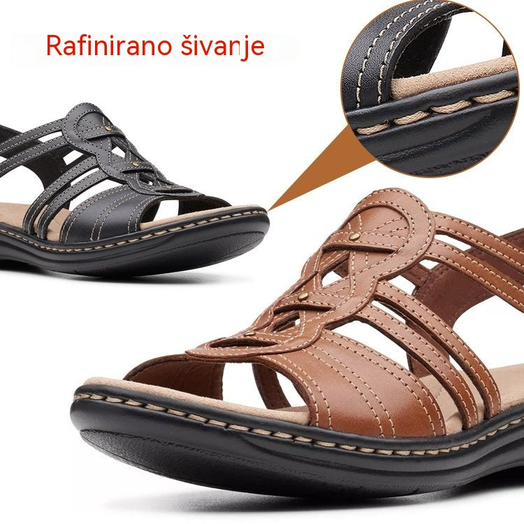 ☀️👡【35-43】Ženske mekane i udobne ravne kožne sandale za svakodnevnu upotrebu