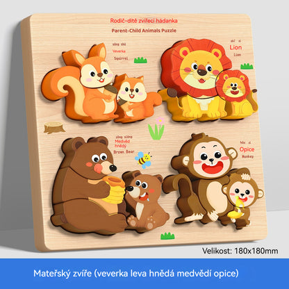 👧🏻🧩 Montessori drvena 3D slagalica za rani odgoj i obrazovanje