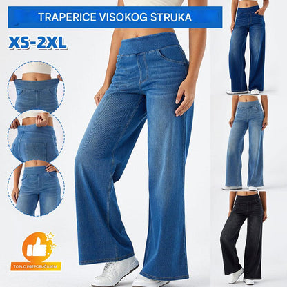 🥇Nove proljetne ženske traperice visokog struka i širokih nogavica – elegantan i moderan dizajn